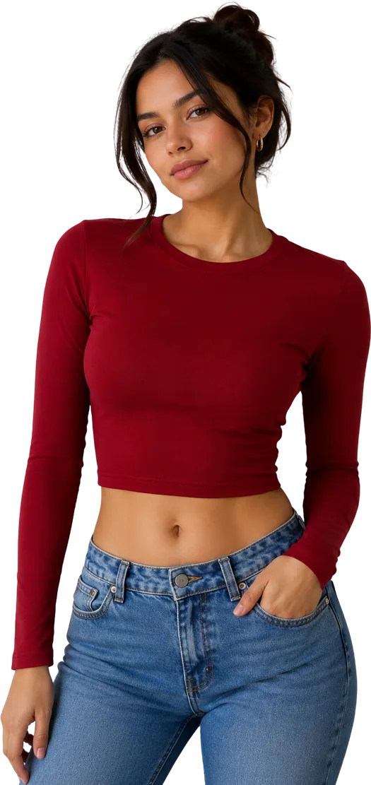 Baby Tees manga larga · crop